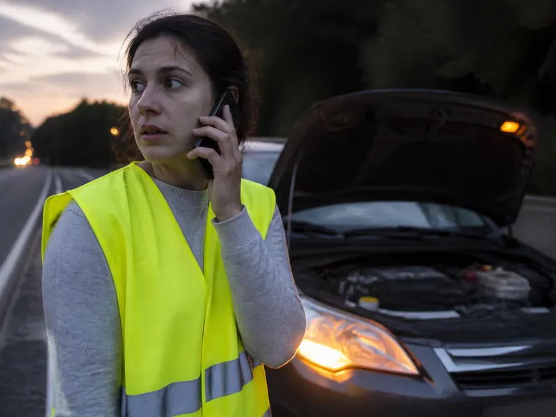 Appel d'urgence dépannage depuis le bord de route